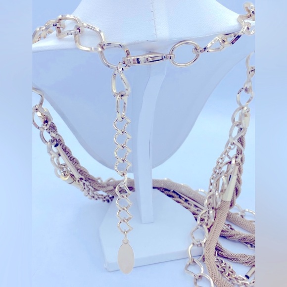 Chicos Multi Chain Layered Long Necklace Good Condition 32”  with a 4” extender - Picture 4 of 8
